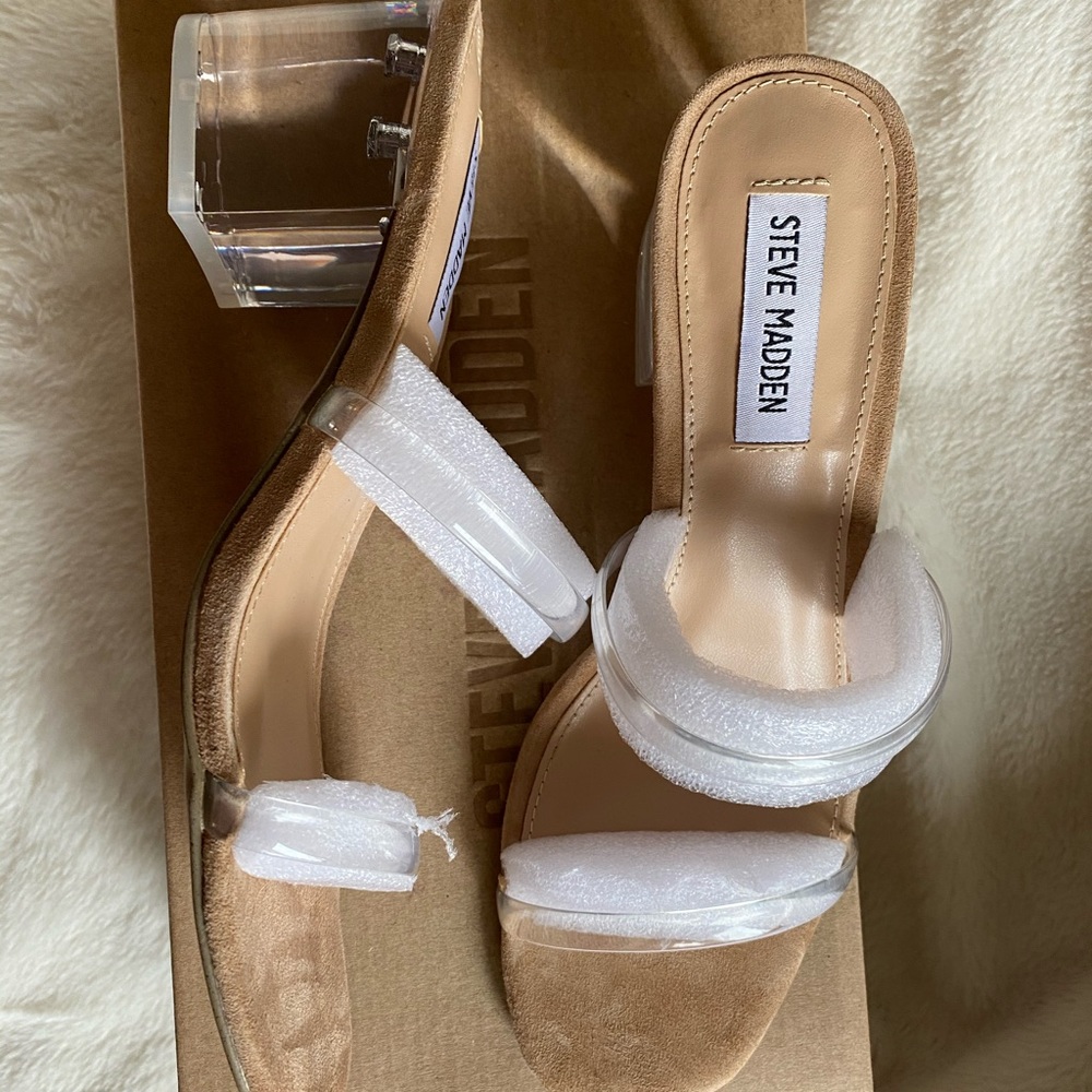 Steve Madden clear heels